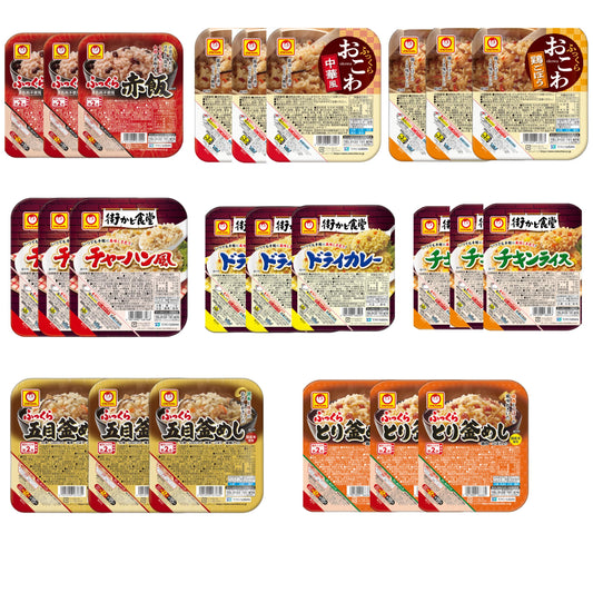 【JAVIET KAISHA】マルちゃん レトルトごはん 8種10食 詰め合わせ セット おこわごはん、釜めしごはん, 街かど食堂, パックご飯 常温 レンジ ご飯 (7. 8種x各種3パック 合計24個パック(赤飯・釜めし2種・おこわ2種・街かど食堂3種))