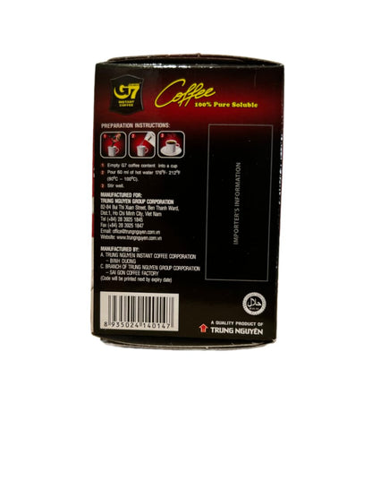 【JAVIET KAISHA】ベトナムの インスタントコーヒーG7 カフェオレ3in1 ボックス 正規品×20袋 16グラム (x 20袋) と G7コ ブラック コーヒー正規品 1箱15袋入り まとめ買い２種セット インスタントコーヒー チュングエン coffee G7コーヒー
