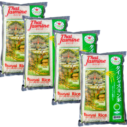 タイ産 ジャスミンライス 20Kg (5kgx4袋） タイ政府認証 HOM MALI 香り米 ゴールデンロータス 長粒米 インディカ米 カレー チャーハン ガパオ タイ料理 エスニック料理に最適 (5Kgｘ4袋 合計20Kg)