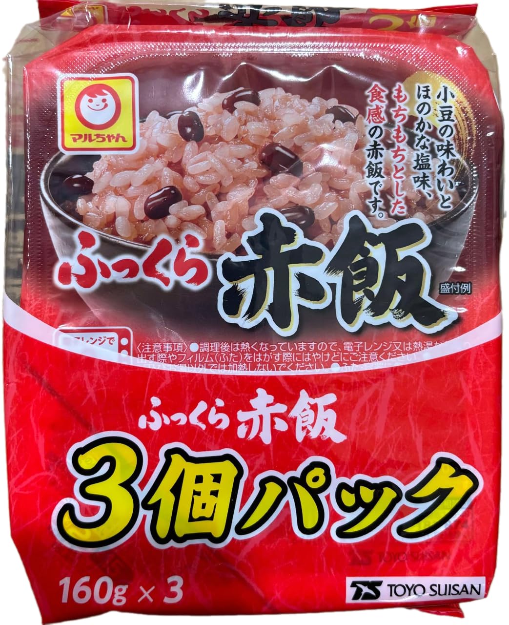 【JAVIET KAISHA】マルちゃん ふっくら赤飯 (160g×12個パック) (赤飯/もち米/小豆) レンジで簡単調理 (レトルト/赤飯) 東洋水産 おしぼり付け (3. 2ケースセット(160gx48個パック）)