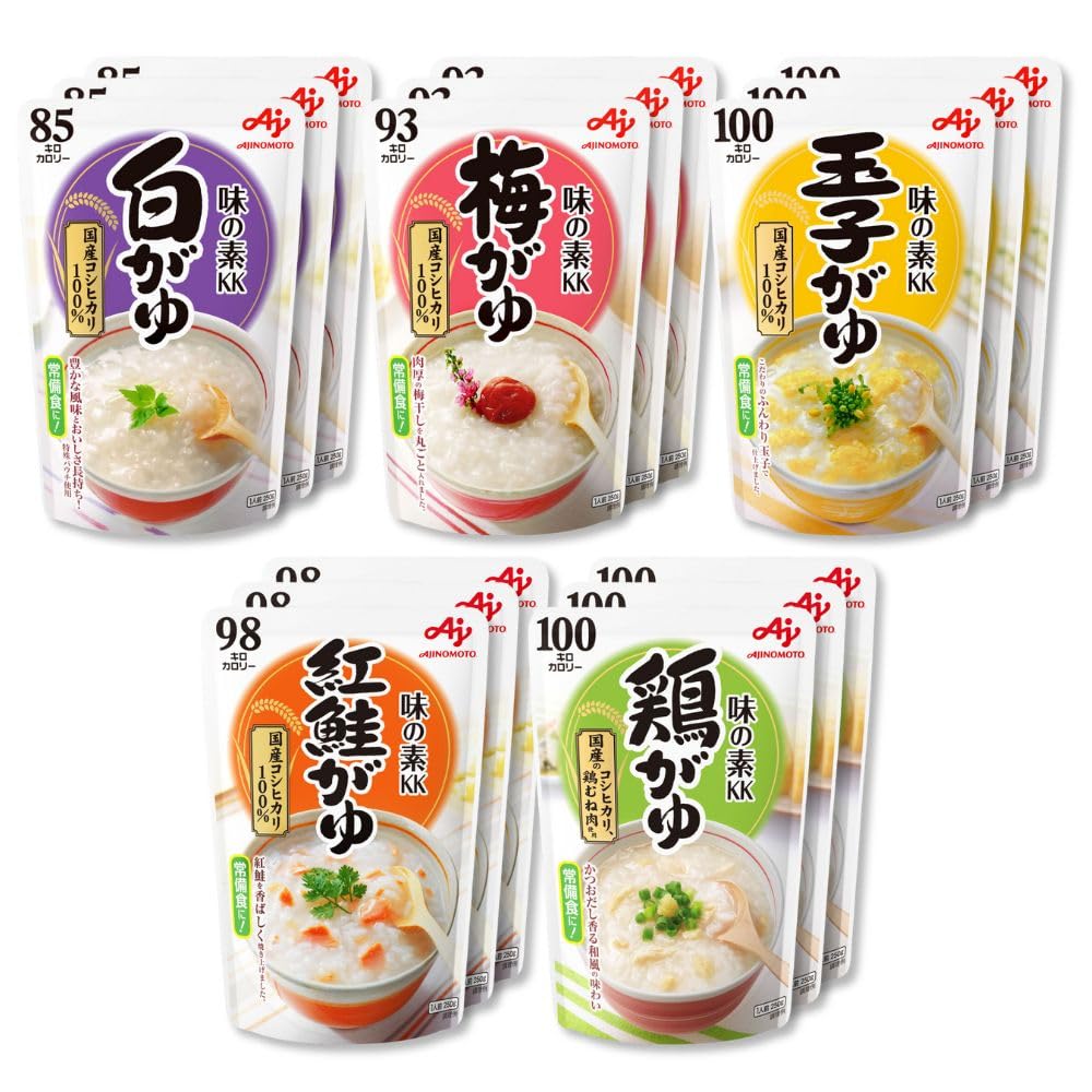 Ajinomoto 味の素 おかゆ 3種×3個セット 白がゆ、梅がゆ、玉子がゆ
