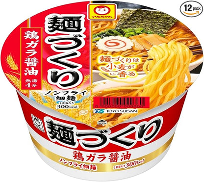 マルちゃん 麺づくり 醤油とんこつ (91g×12個 / ノンフライ中細麺) とんこつ カップ麺 カップラーメン (香り立ちスープ×小麦香るつるコシ麺) 箱買い ラーメン 東洋水産
