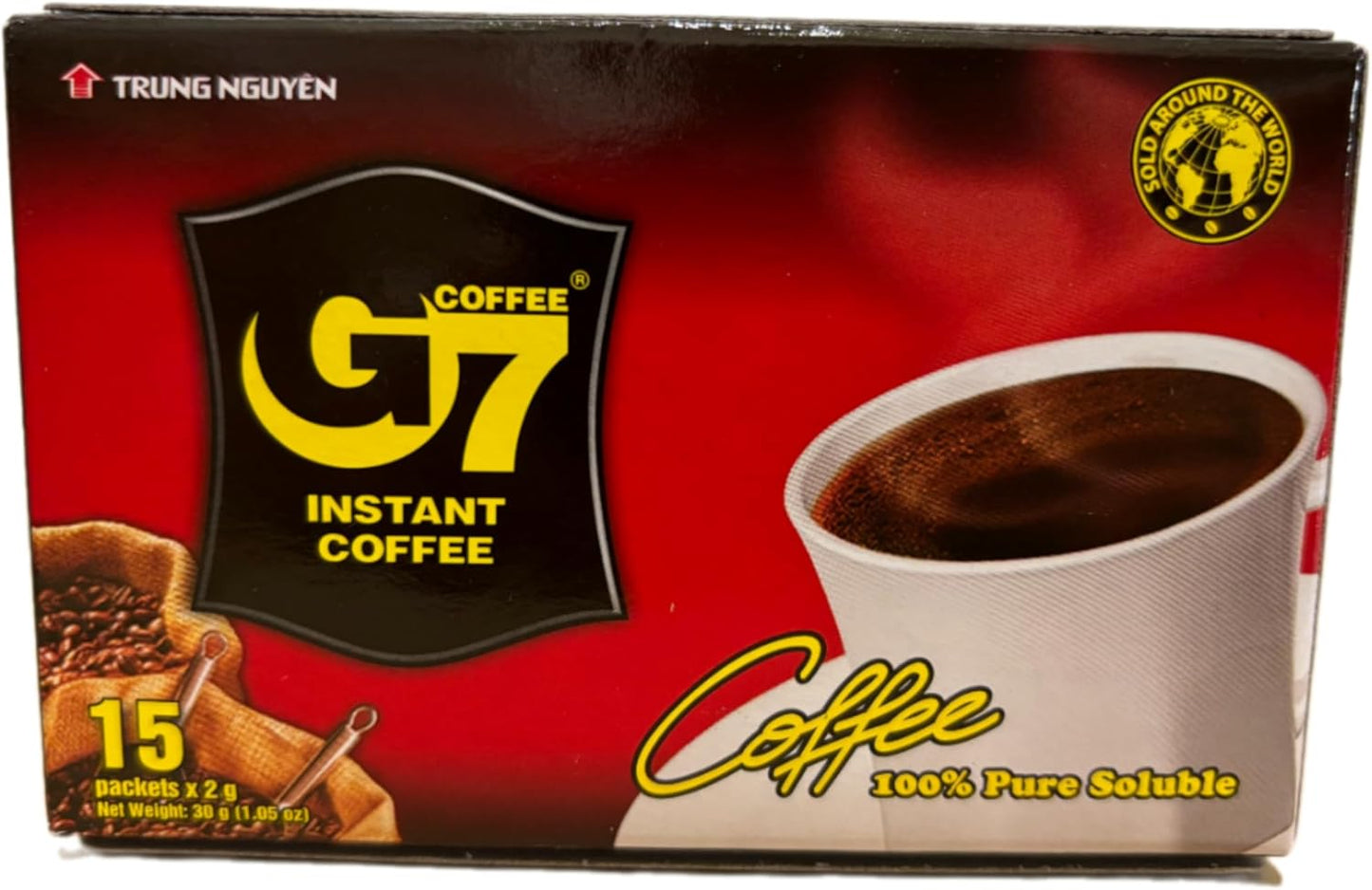 【JAVIET KAISHA】ベトナムの インスタントコーヒーG7 4種まとめ買い「カフェオレ3in1 ボックス 正規品16ｇ×20袋」、 「ブラック コーヒー正規品 1箱15袋入り」、「カプチーノヘーゼルナッツ12スティック」、「カプチーモカ12スティック」JAVICO MARKET感謝カード付き (4種4箱セット, カフェオレ、ブラックコーヒー、カプチーノモカ、カプチーノヘーゼルナッツ)