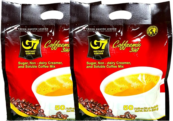 TRUNG NGUYEN チュングエン G7 16g×50袋入り インスタント ホット アイス コーヒー 3in1 ベトナムコーヒー [並行輸入品] (1パック（16ｇx50袋）