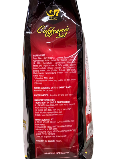 TRUNG NGUYEN チュングエン G7 16g×50袋入り インスタント ホット アイス コーヒー 3in1 ベトナムコーヒー [並行輸入品] (1パック（16ｇx50袋）