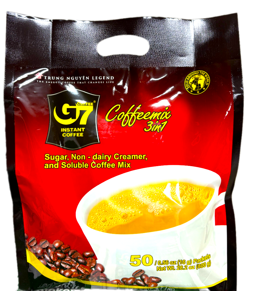 TRUNG NGUYEN チュングエン G7 16g×50袋入り インスタント ホット アイス コーヒー 3in1 ベトナムコーヒー [並行輸入品] (1パック（16ｇx50袋）